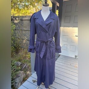 Laura Ashley Navy Double Breasted Trench Coat